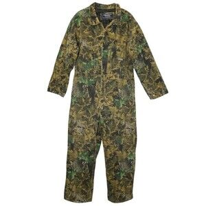 Bass Creek Outfitters Workwear Woodland Camo Coveralls Size L